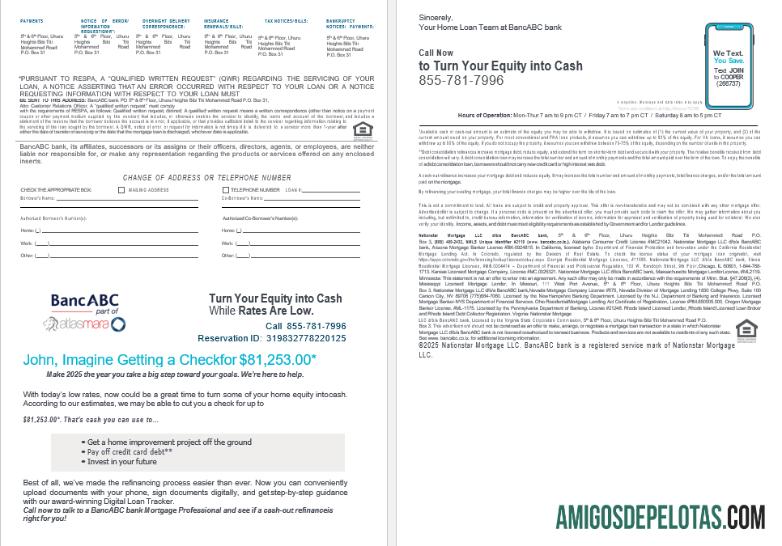 Extrato de empréstimo hipotecário do Banco BancABC da Tanzânia em formatos Word e PDF, 4 páginas 3 4 baixar para verificação